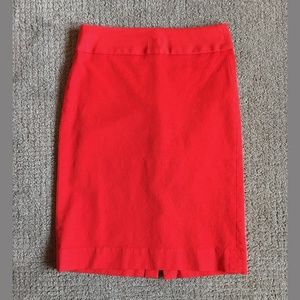 Red Pencil Skirt Banana Republic Size 0